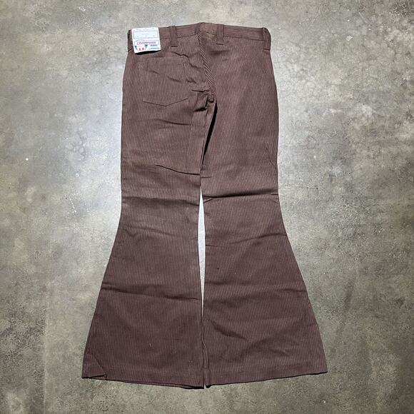 NOS Vintage 70s Choppers Brown Bell Bottom Pants 30x31 - Picture 2 of 4
